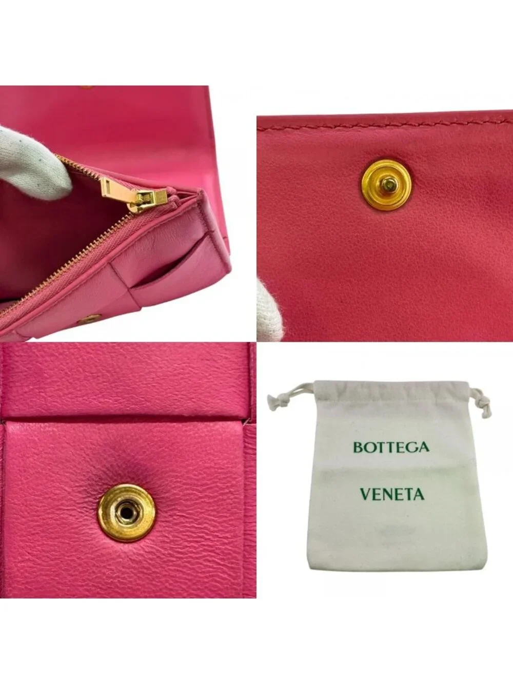 Bottega Veneta Compact Wallet Maxi Intrecciato Cassette Trifold